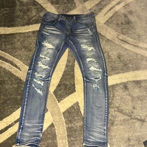Rue 21 skinny jeans distressed blue